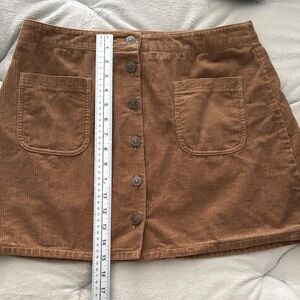 Twik Brown Corduroy Mini Skirt with Pockets